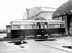 Fabrikkfoto av Ekebergbanen, nr. 1031, type HaWa. Vognen er 