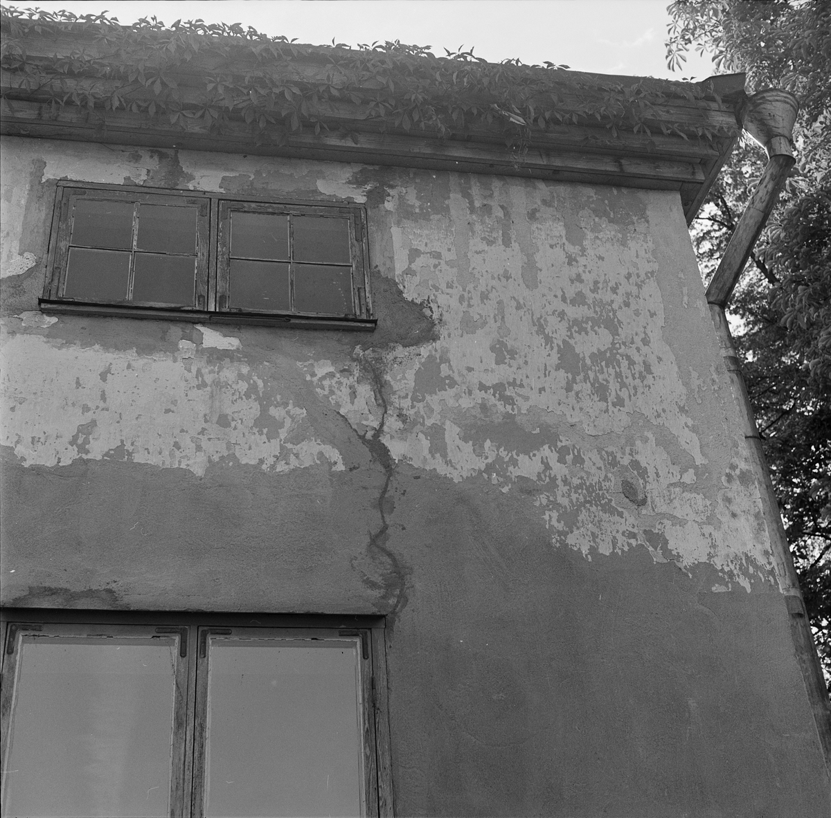 Trädgårdsmästarbostad, takfot och vindsfönster, Krusenberg 1:58, Uppland 1989