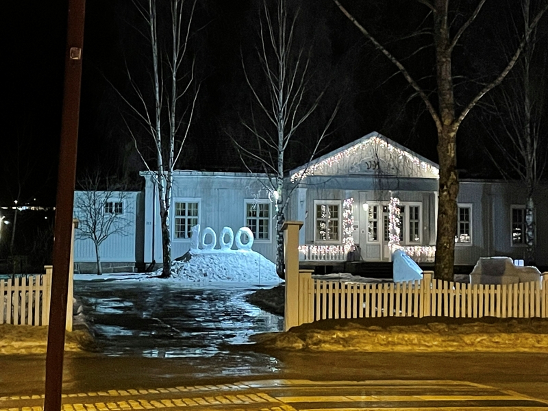 Kommunelokalet i Våler pynta til åpninga av jubileumsåret 2022. Foto: Borghild Lundeby