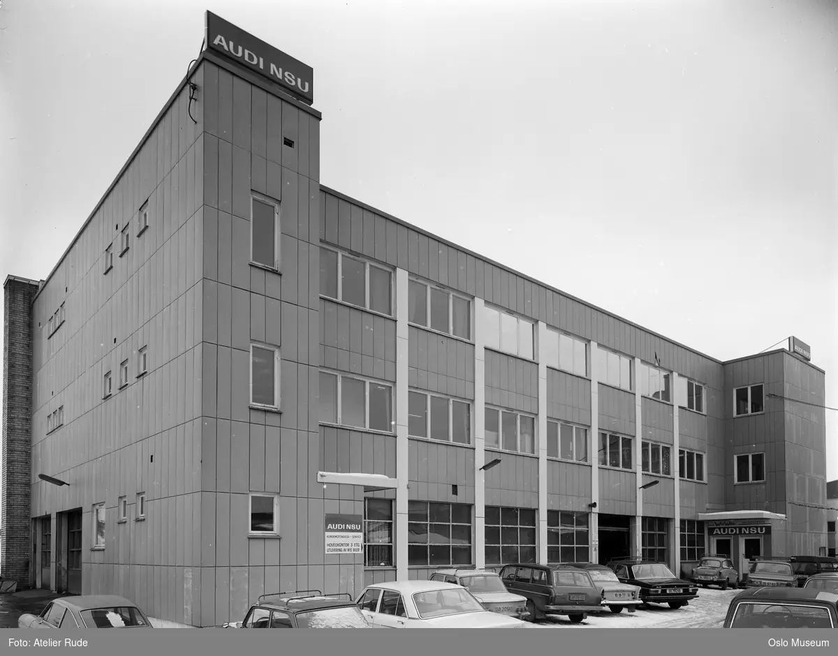 forretningsgård, kontorbygning, With & Wessel hovedkontor, bilforhandler, Audi-NSU, biler