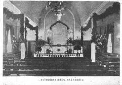 Interiør fra Metodistkirken i Sarpsborg
