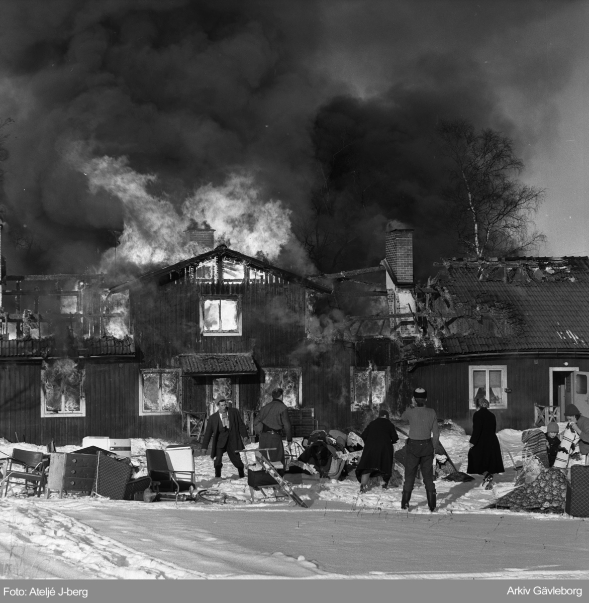 Brand, Hilleviksvägen 1962.