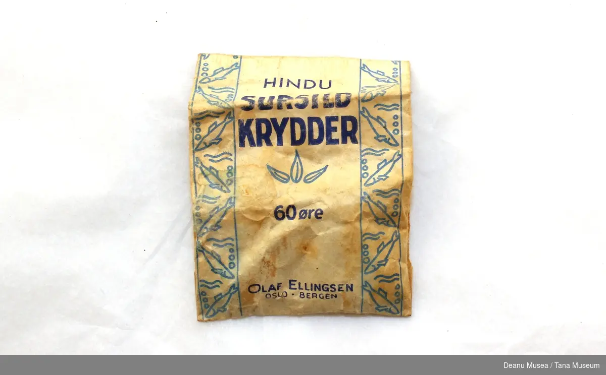 Sursild krydder i en liten pose fra Hindu.