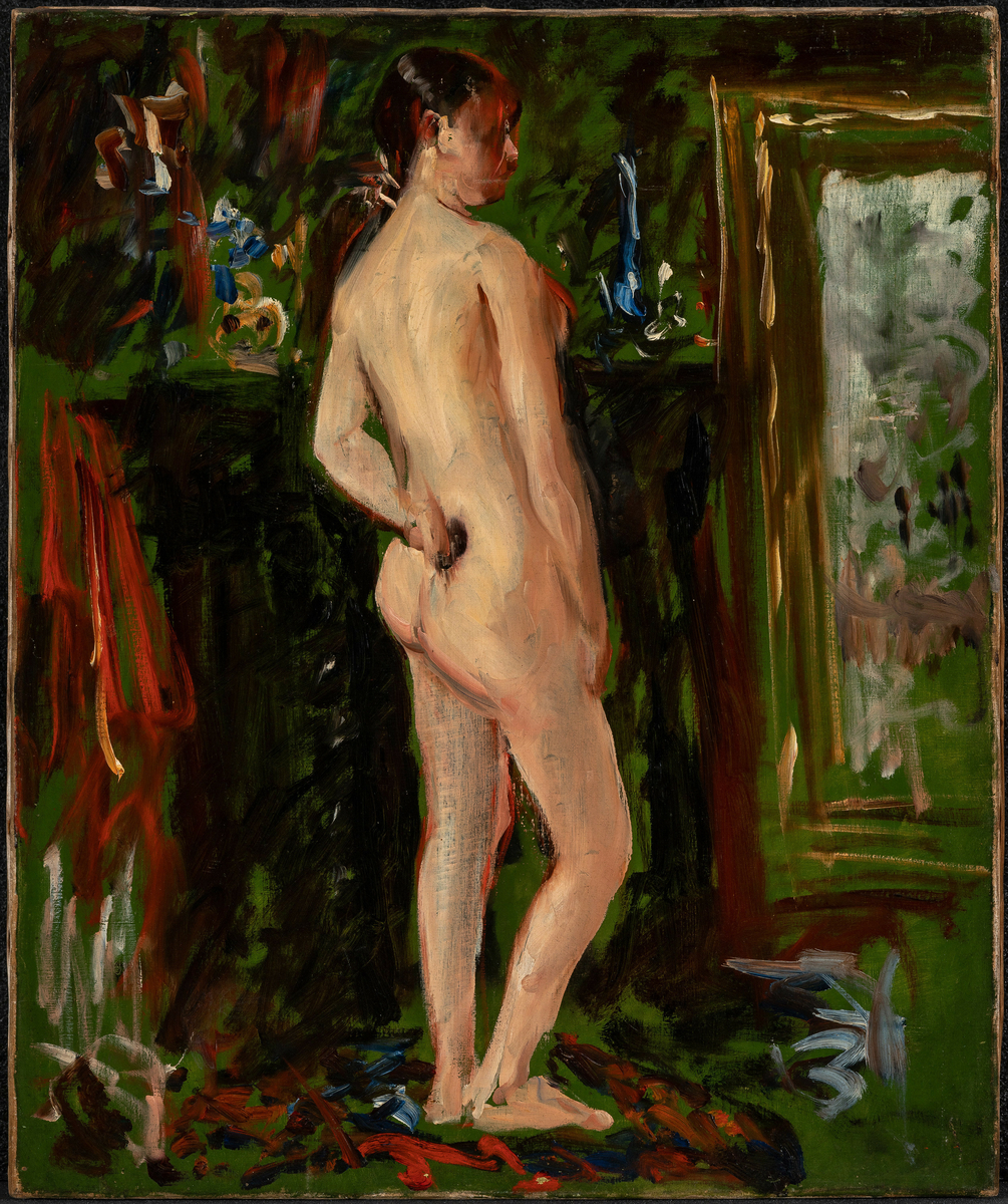 Stående naken kvinne [Maleri]