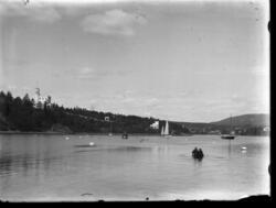 Oslofjorden med båter.