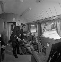Dokumentasjon av jernbanereise, mars 1969.