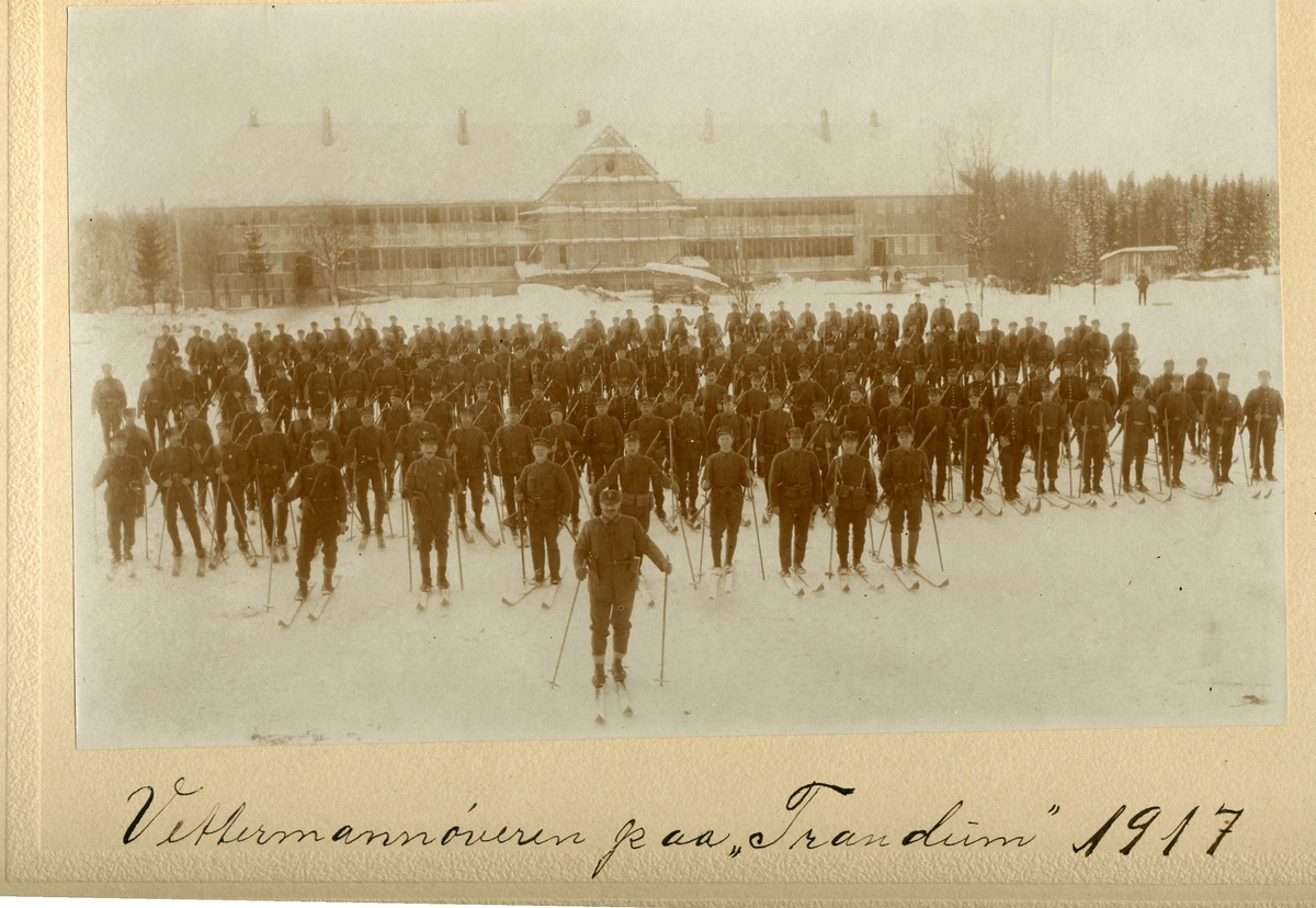 Vintermanøver på Trandum 1917