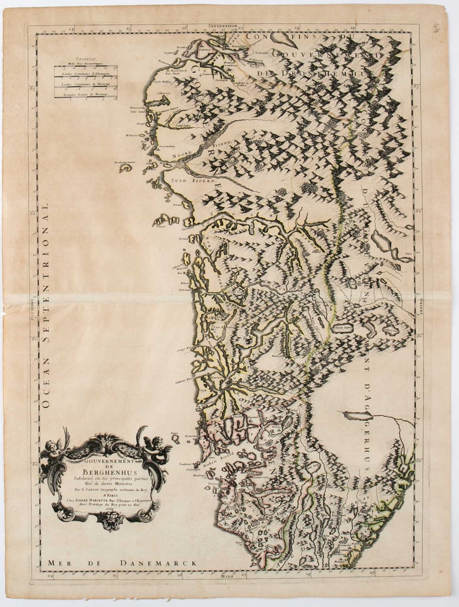 Karttegning fra Boknfjord til Sunnmøre.