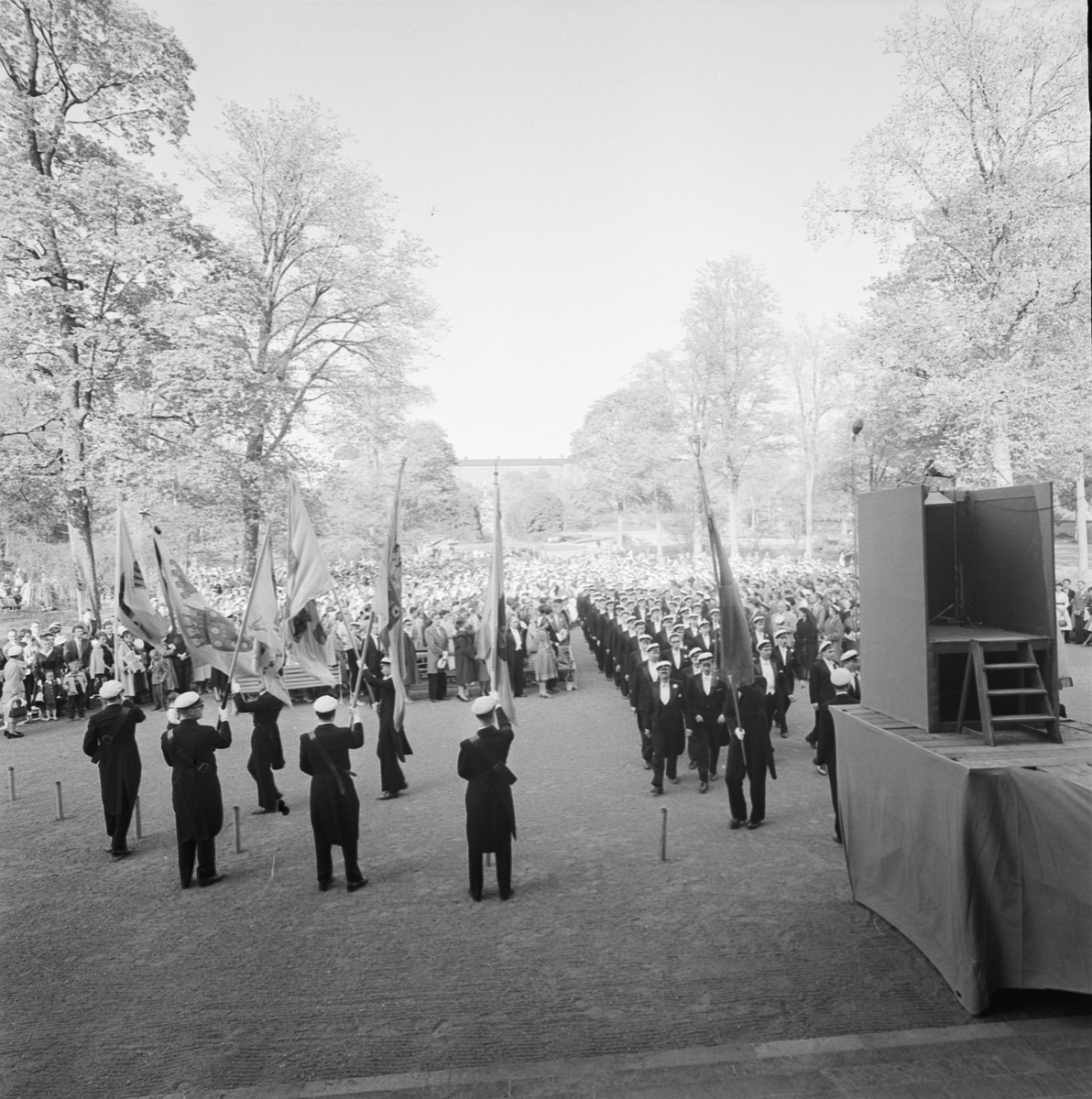 Studenternas vårfest i Botaniska trädgården, Uppsala 1959