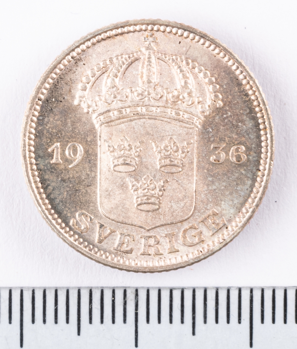 Mynt, Sverige, 50 öre, 1936.