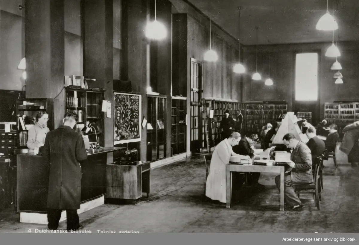 Deichmanske Bibliotek. Teknisk avdeling. 1947
