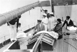 Seiling på Hankø 1915 i Onsøy.