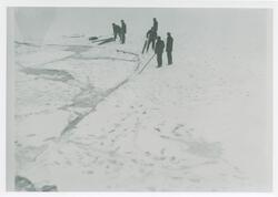 Amundsenekspedisjonen 1925. Arbeid på isen. Bilder fra album