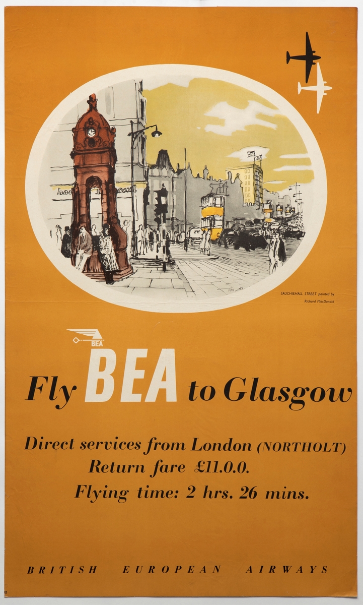 Fly BEA to Glasgow [Reklameplakat]