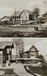 Postkort, Hamar, Disen, Norsk Jernbanemuseum, 2-delt kort me
