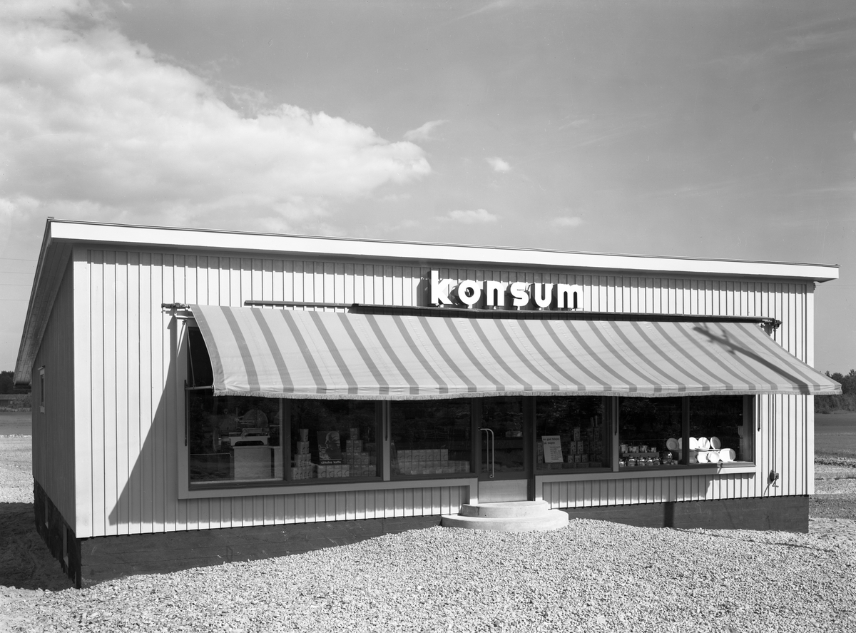 Konsums nya butik på Götetorp i Skoghall. Bilden tagen 1936.