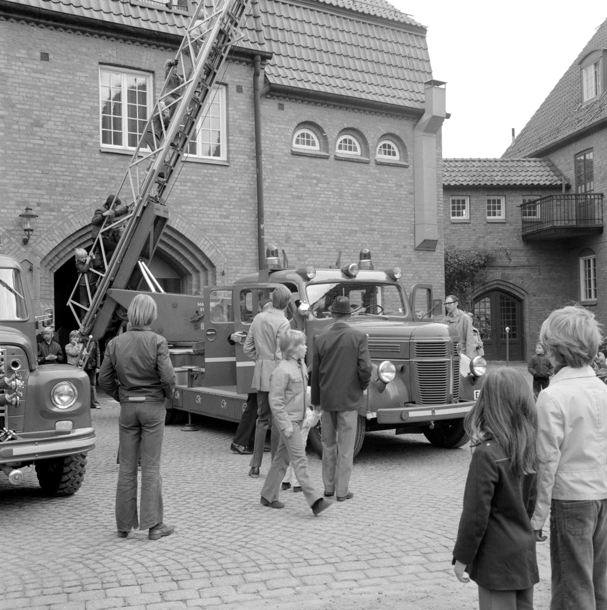 Inte minst stegbilen rönte stort intresse när brandstationen i Linköping höll "öppet hus" 1972.