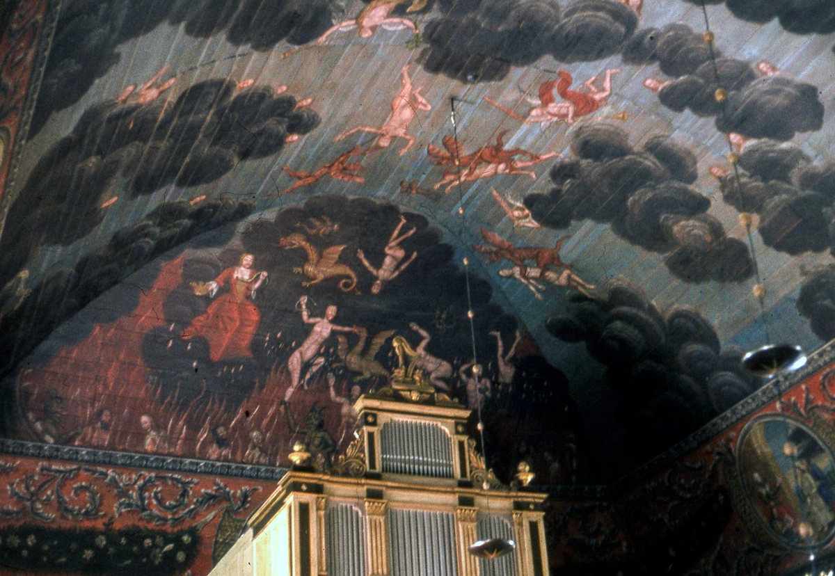 Takmålning i Glava kyrka av Hans George Schuffner 1753.