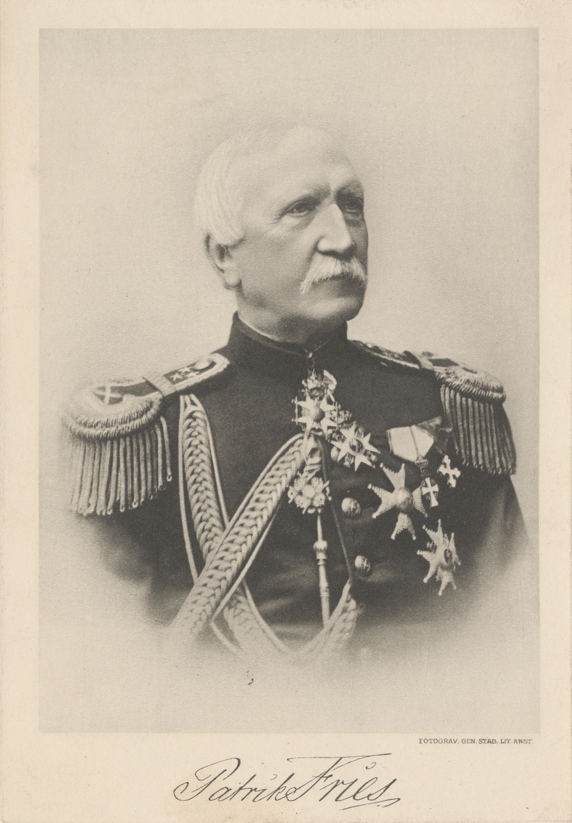 Porträtt av Patrik Fries, överste vid Generalstaben.
