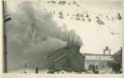 Brann i Longyearbyen.