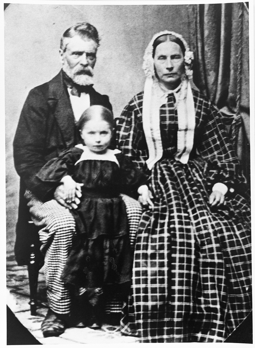 Peder Balke med kone Karen  og datter Thekla.