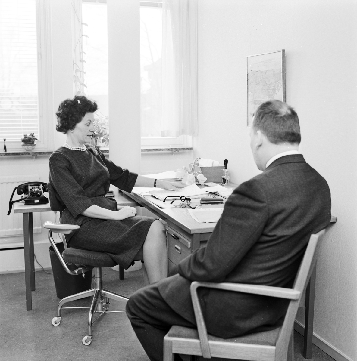 Arbetsförmedlingen - kurator Ingrid Lindquist, Uppsala 1966