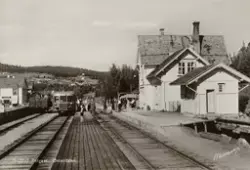 Postkort, Tolga stasjon, jernbanestasjon, stasjonsbygning, j