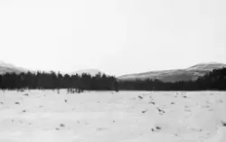 Isgang i Glåma ved Storkvernan i Tolga kommune vinteren 1938