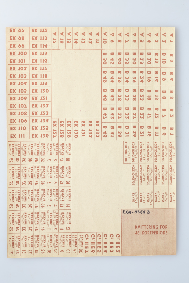 Rasjoneringskort for matvarer for tida 20.nov. 1950 - 20. mai 1951 - til 18. mai 1952