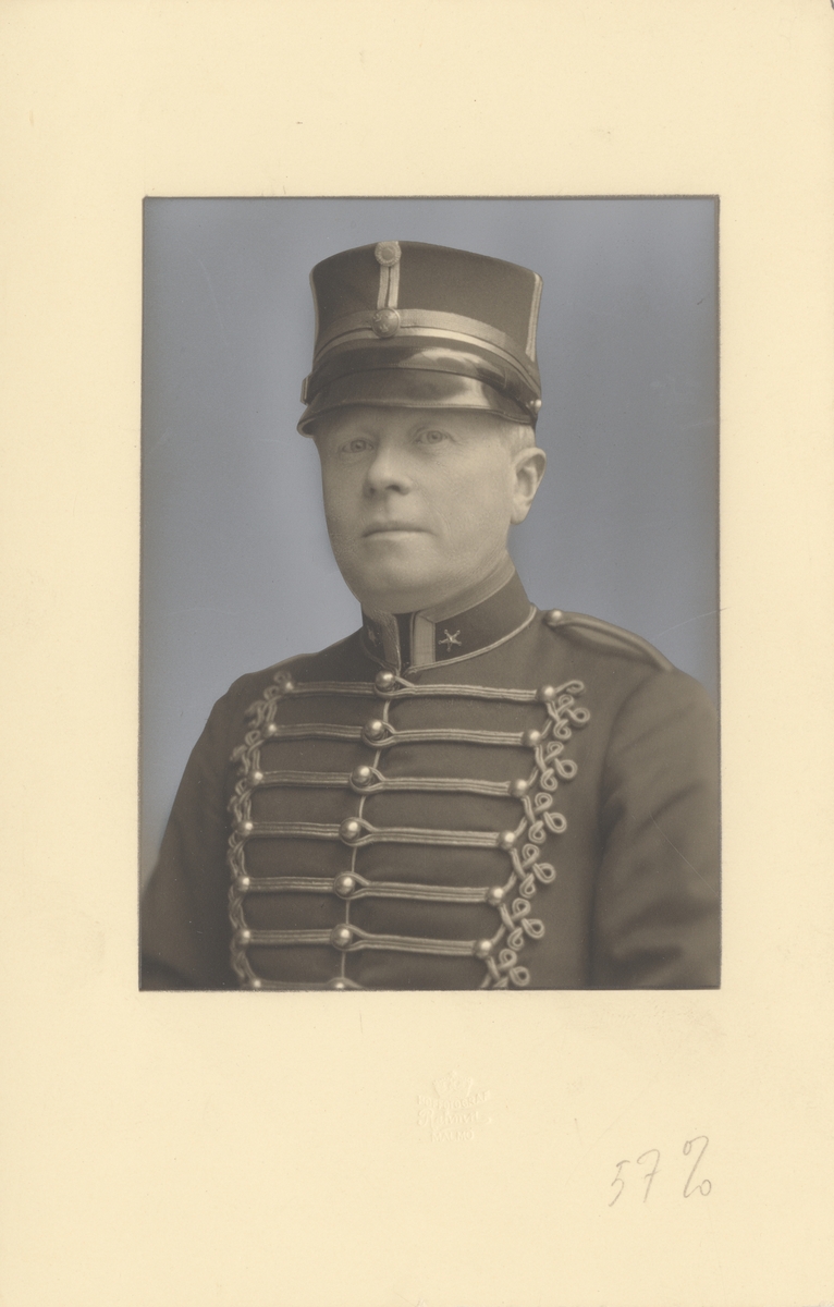 Porträtt av Carl Fredrik Piper, major i armén.