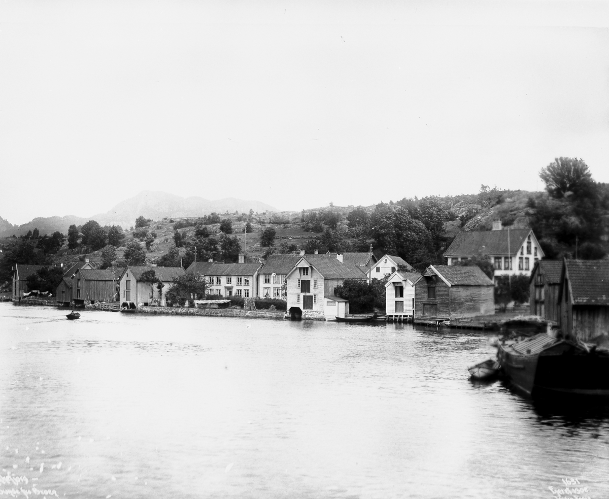 Flekkefjord - Sunde sett fra broen, 26.juli 1902