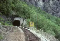 Kårdal holdeplass på Flåmsbana med Nåli tunnel