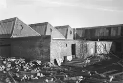Seiersborg Tekstilfabrikk i Fredrikstad 1943., eksteriør. By