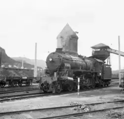 Damplokomotiv type 31b nr. 449 på Ål stasjon