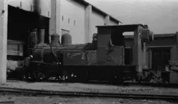 Tidligere NSBs damplokomotiv type V nr. 60 ASK på kalkstensb