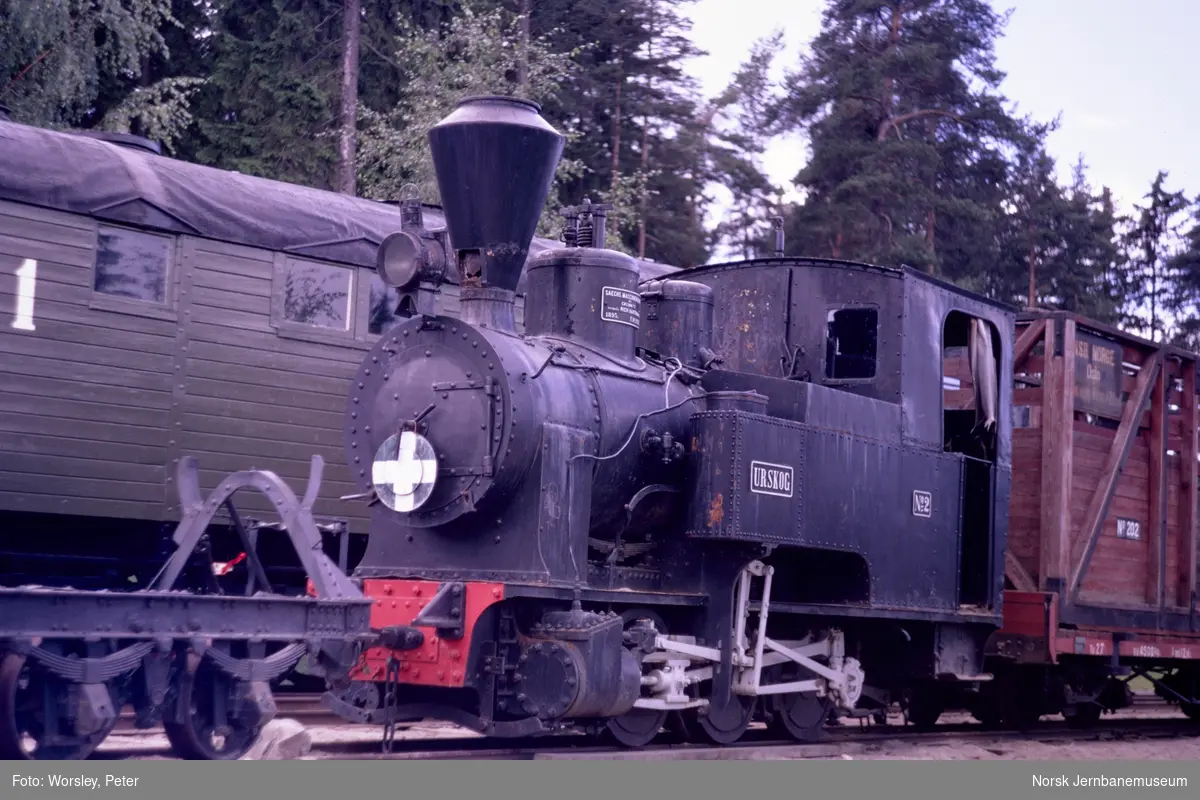 Damplokomotiv type XXVII nr. 2 "Urskog" på Jernbanemuseet