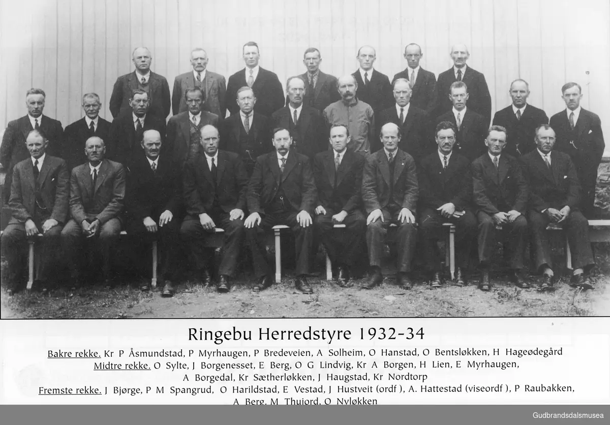Ringebu Herredstyre 1932-34.