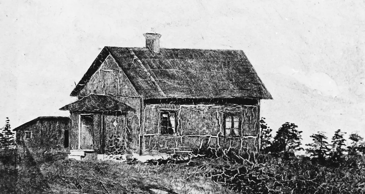 "Skogsudden" byggdes 1900-1901, nuvarande Sätterstavägen 2.
Tomten var den första som avstyckades från Örby gård. 
Kortet från Vi i Örby. ::