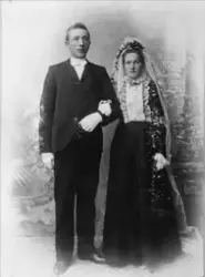 Brudebilde av Anton og Johanna Hansen fra Alvestad.