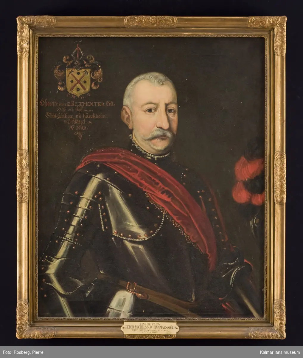 Porträtt av överste Peder Michelsson Hammarskjöld, chef för Smålands ryttare 1606-1612.