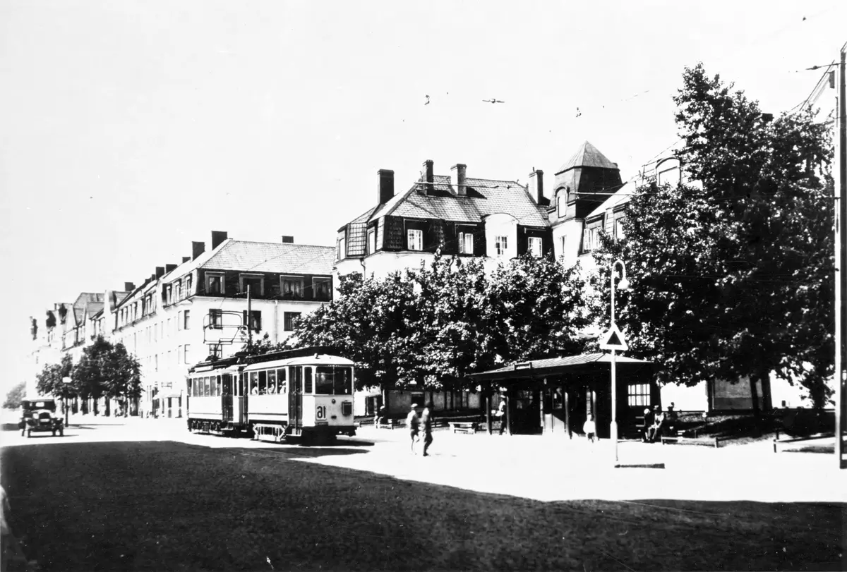 Hägerstensvägen år 1931. Kvarteret Korpen Kortet från Lennart Kellstaf.