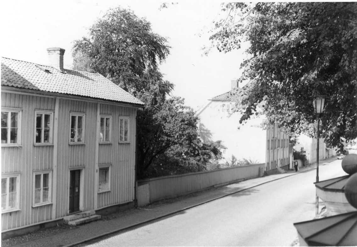 Stadsmiljö i Gränna, Brahegatan norrut från Norra kyrkogränd.