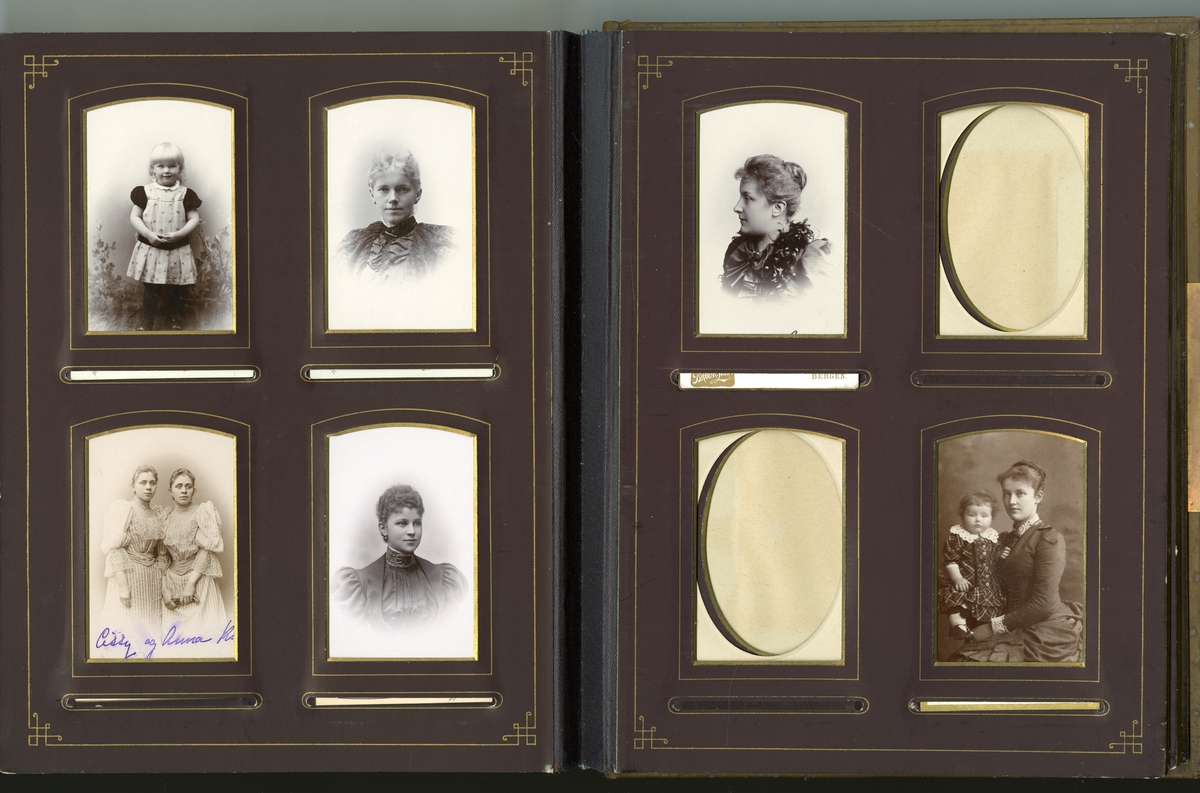 Kabinettkort foto ukjent kvinne, tatt i Sverige på 1890-tallet