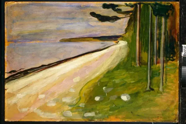 Strandbredd i Åsgårdstrand, E. Munch, 1895.