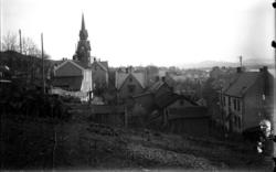 Molde by sett fra vest..Molde sentrum med kirken.