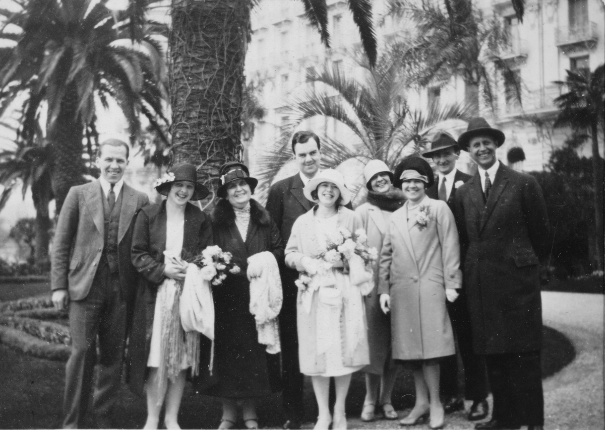 Fra bryllupet til Klara og Christian W. Thams i 1928.