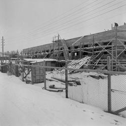 Byggearbeid ved Nidar Chokoladefabriks nye fabrikk i Bromsta