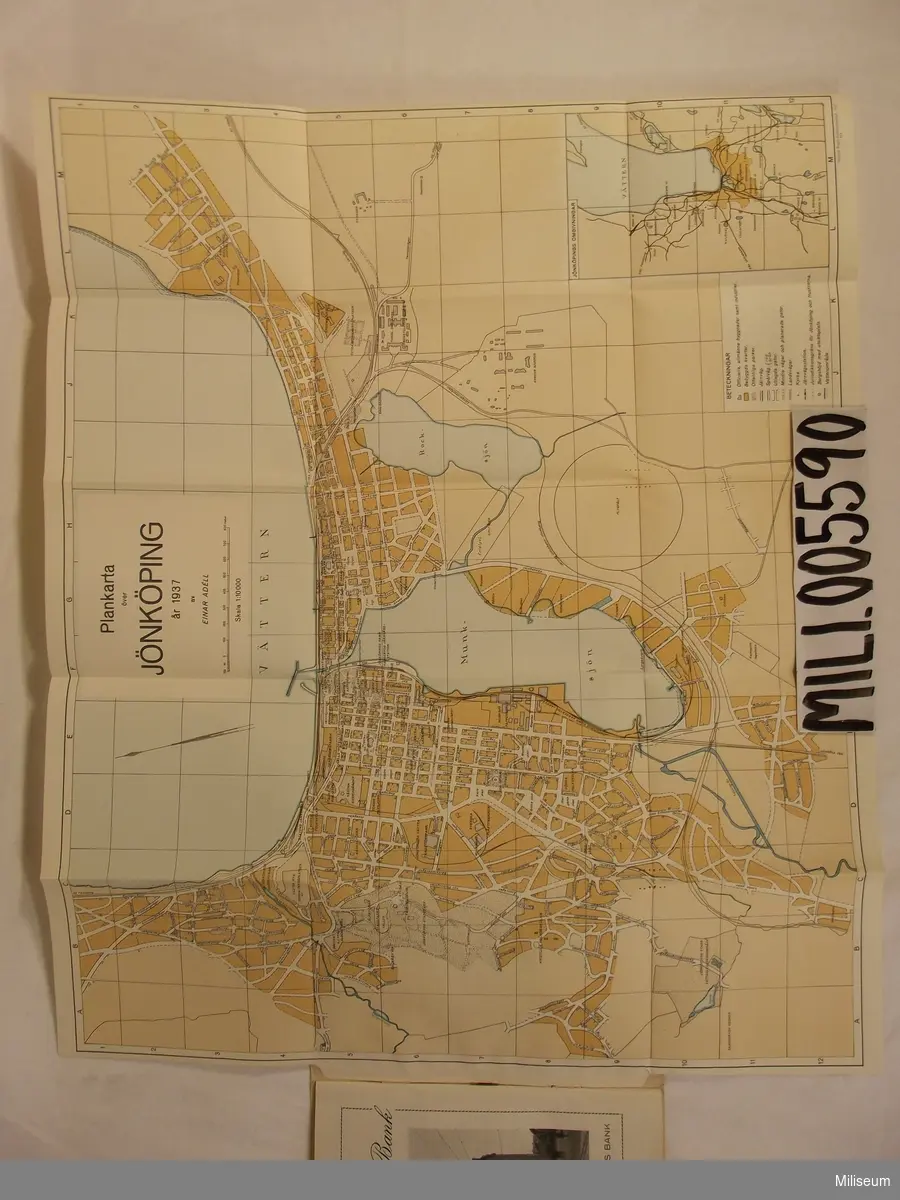 Karta, Jönköping 1938. Skala 1:10000.
Ritad av Einar Adéll.
