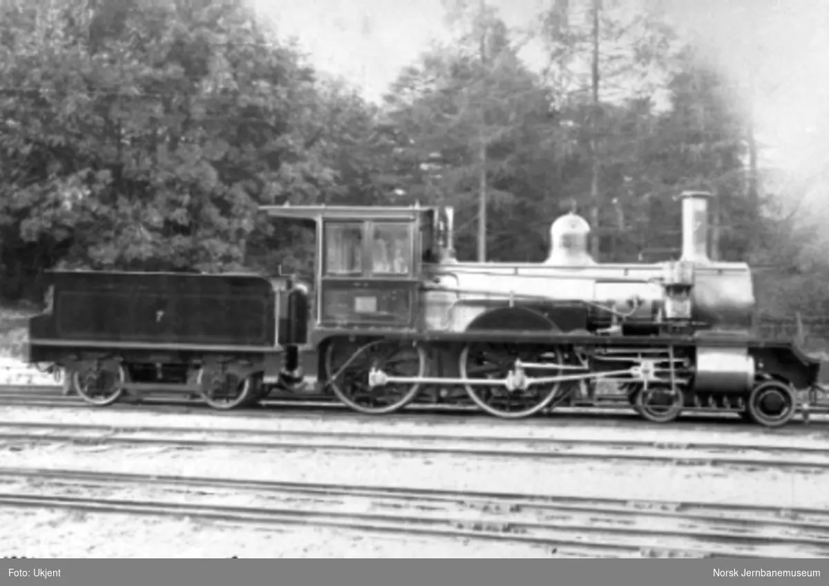 Flekkefjordbanens damplokomotiv type XIII nr. 7; Thunes første lokomotiv