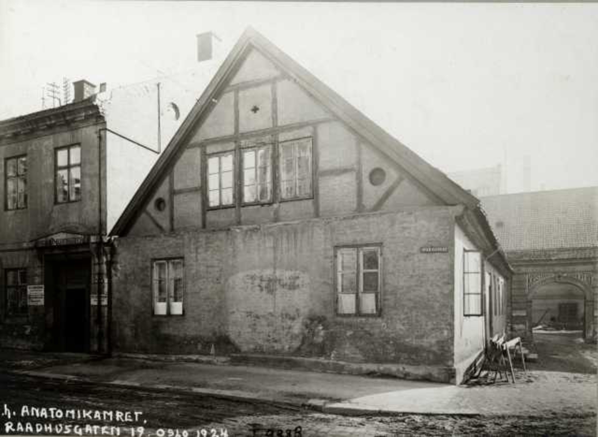 Rådhusgata 19, Oslo. Anatomikamret 1924.